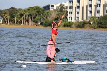 Woman Stand Up Paddle Boarding