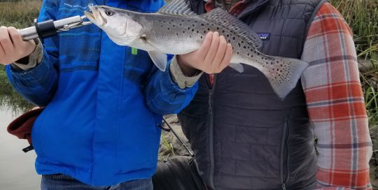 Child and Dad Fishing