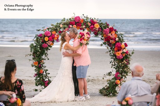 Wedding on Follow with Flower Arch
