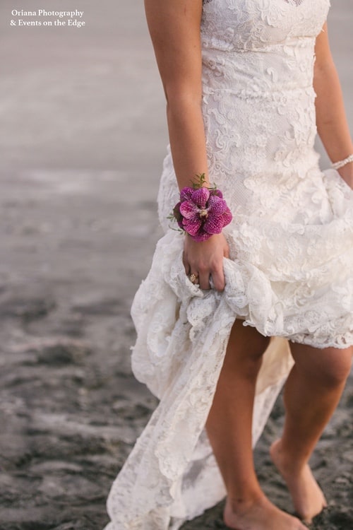 Bride in Wedding on Folly Beach