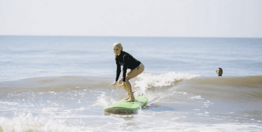 Surfing at Folly Beach