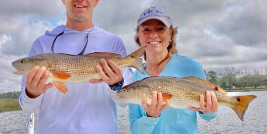 Couple Fishing Trip Folly Beach