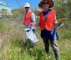 Woman Volunteering in Folly Beach