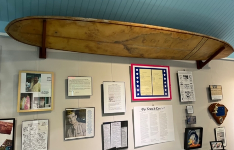 Corky board and lawsuit wall with Sarge Bowman